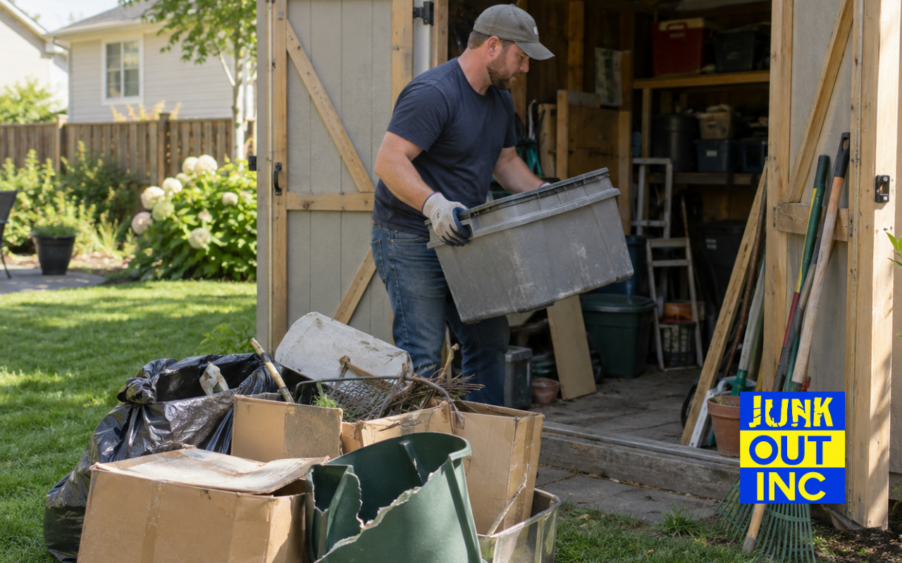 shed cleanout service in Westchester County NY clearing unwanted storage items Image 2 Filename: professional-shed-cleanout-westchester-county