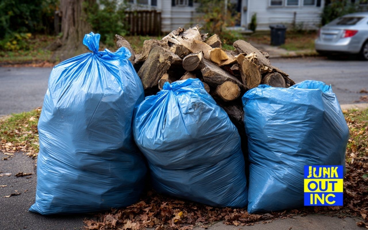 Curbside bags and bundles for yard waste removal in Greenburgh, NY by Junk Out Inc