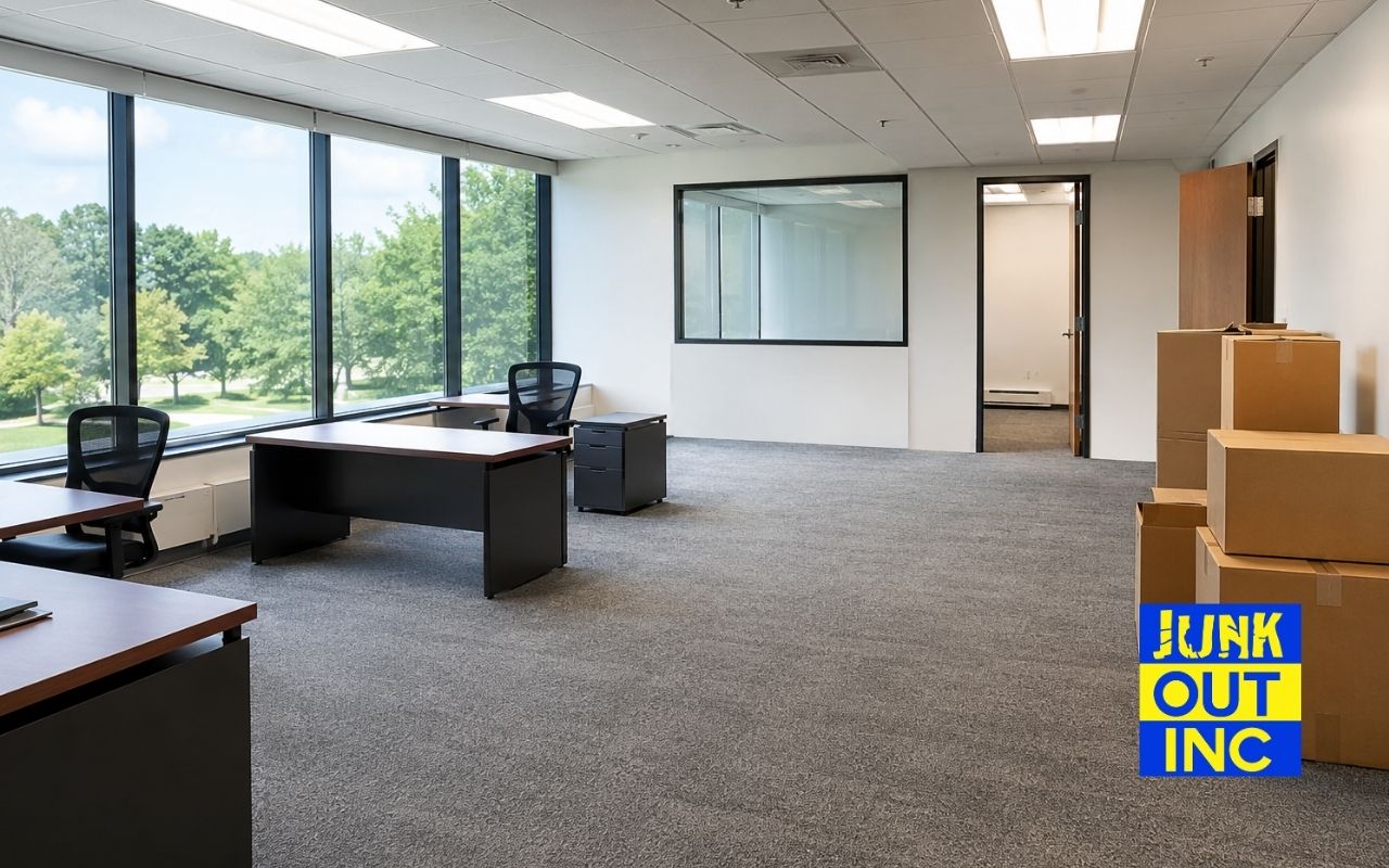 Clean workspace after office cleanout in Westchester County